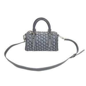 Goyard Herringbone Edition Leather Shoulder Bag Limited Speedy Gray